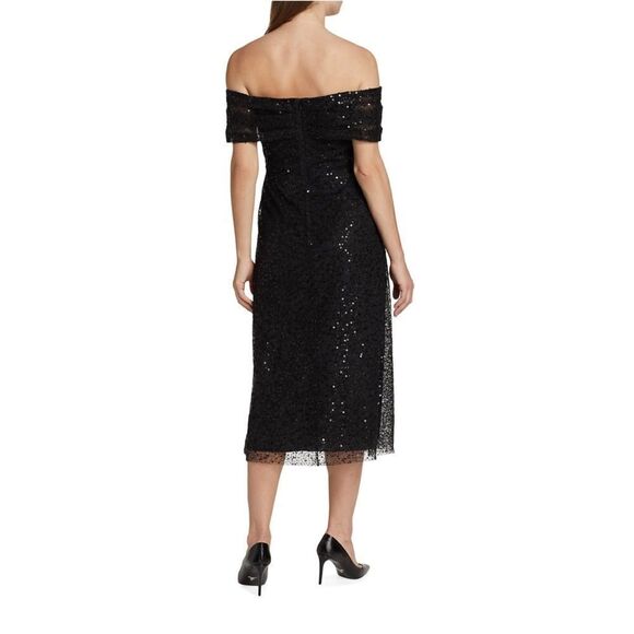 Teri Jon by Rickie Freeman Sequin Mesh Midi-Dress size 12 - Picture 4 of 13